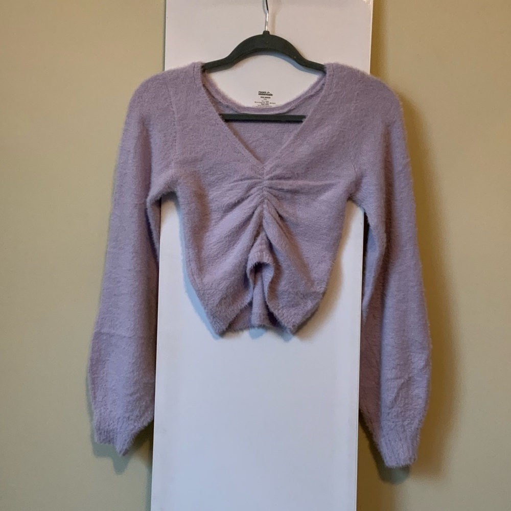 Hollister pastel purple cropped sweater